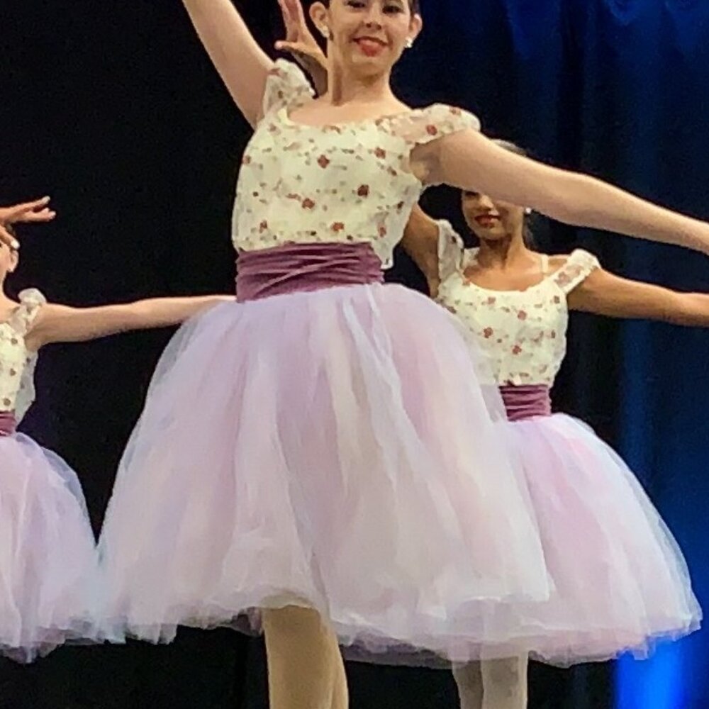 Revolution Dancewear Ballet Floral Lavender Tulle Dress-Available in AS & AM